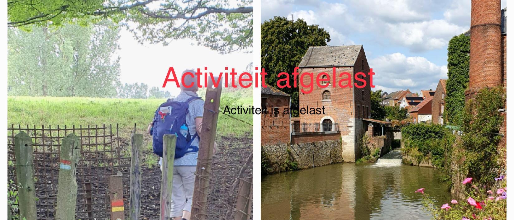 Activiteit geannuleerd