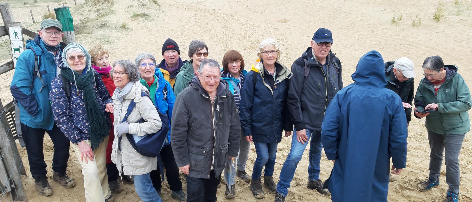 Groepsfoto in de duinen