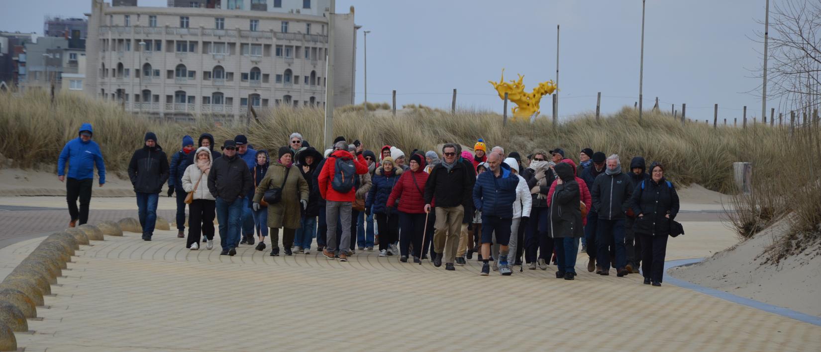 Groepsfoto tijdens wandeling