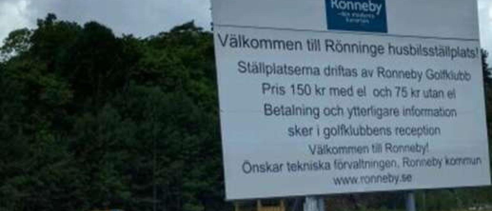 Hoofdfoto Rönninge Husbilsställplats - Ronneby Golfklubb