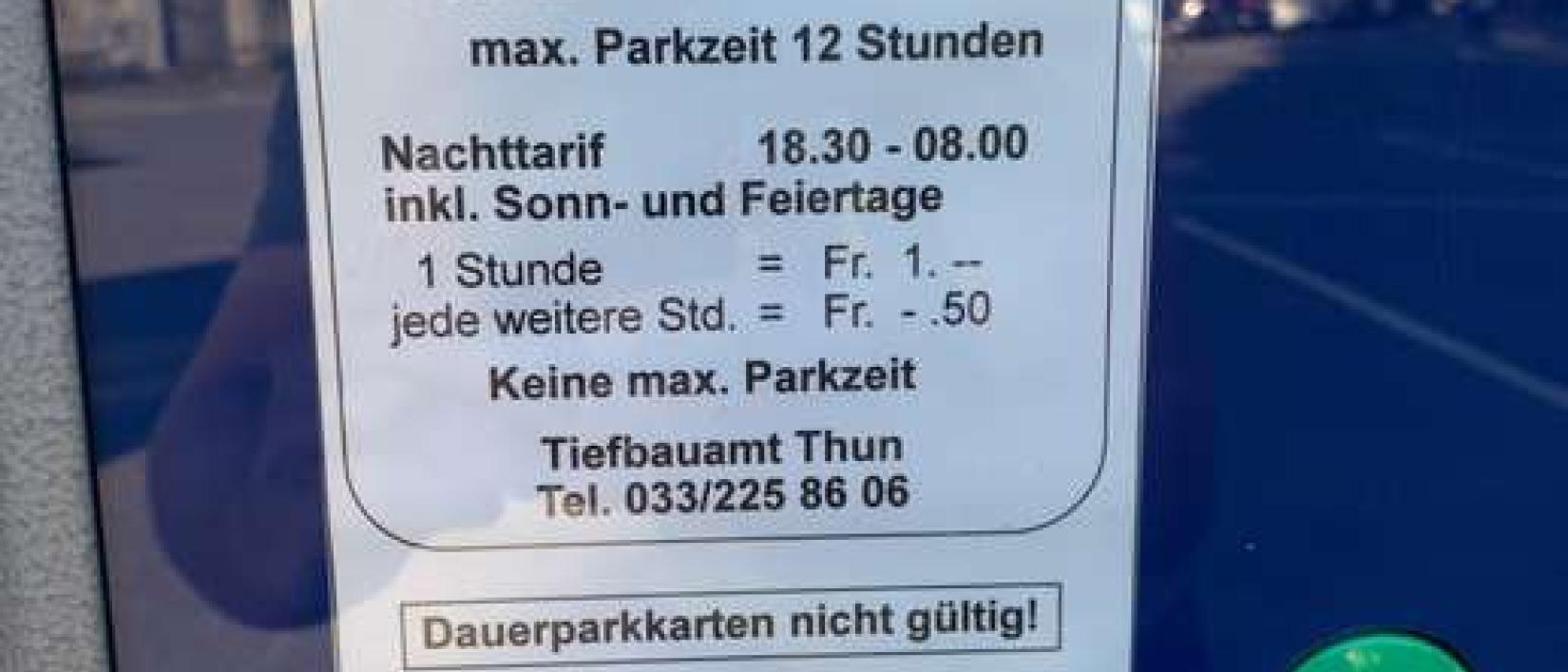 Hoofdfoto Parkplatz Schadau Seestrasse