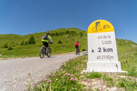 mountainbike in de Alpen