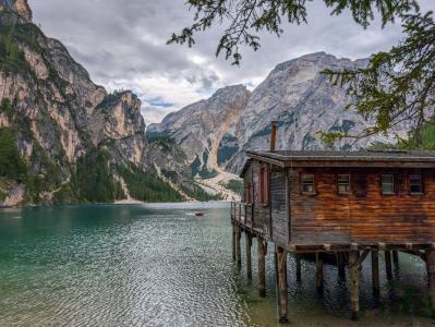 Ansichtkaart Lago di Braies / Pragser See