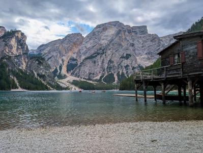 Ansichtkaart Lago di Braies / Pragser See