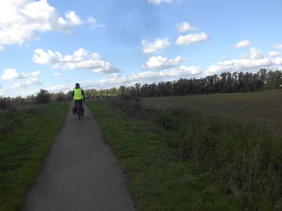 Fietsen in de open vlakte