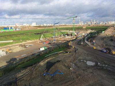 Zicht op de Scheldetunnel