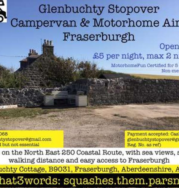 Hoofdfoto Glenbuchty Stopover Motorhome Aire