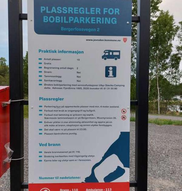 Hoofdfoto Bobilparkering Jevnaker